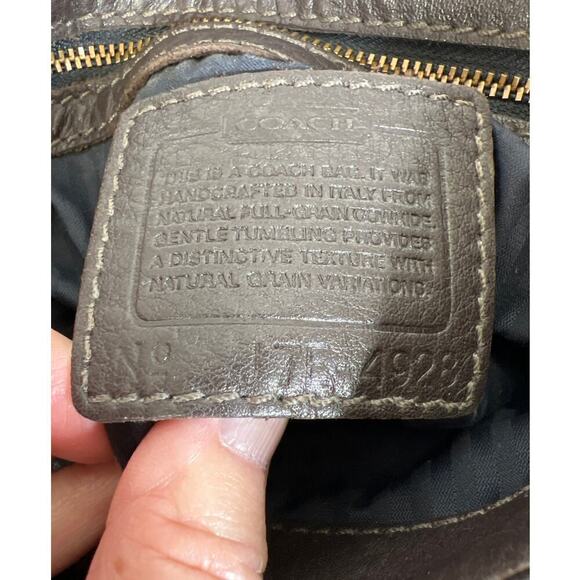 Vintage Coach Flap Cross Body/Messenger Brown Pebbled Leather Style B7E-4928 - Picture 9 of 10